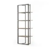 Buy Four Hands Grainger Bookshelf Oak Burnt Veneer  Bookcases an