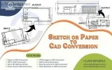 Paper to CAD Conversion  Sketch to CAD Drawing Services