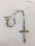 Sterling Silver First Communion Rosary Kit With 6mm Beads