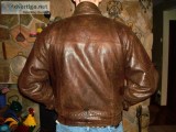 Pierre Cardin Vintage Leather Bomber lined Jacket Men s Size Med