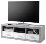 Pedro White Gloss And Concrete TV Unit 147cm