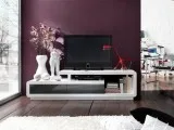 Abbi High Gloss White And Grey TV Unit 170cm