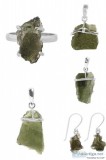 Sterling Silver Moldavite Stone jewelry Collection.