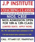 NIOS ONLINE ADMISSION FOR 12TH CLASS IN AYA NAGAR