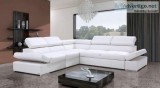 Leeko White Corner Sofa With Storage