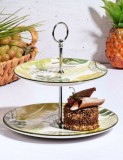 Torp Green And White Cake And Bun Serving Stand