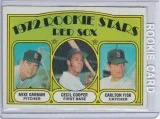 Carlton FiskCecil CooperMike Garman 1972 Topps RC 1972 Rookie St