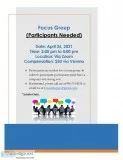 FOCUS GROUP (PARTICIPANTS NEEDED)