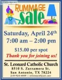 St. Leonard Catholic Church Rummage Sales