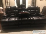 Exposition Brown Leather Sofa