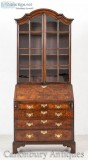 Buy Queen Anne Bureau Bookcase - Antique Walnut Cabinet 18th Cen