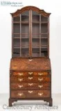 Buy Queen Anne Bureau Bookcase - Antique Walnut Cabinet 18th Cen