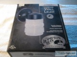 Two Hampton Bay Outdoor Wall Lights &ndash Black