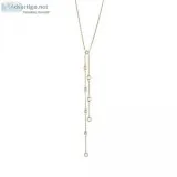 GOLD NECKLACE WITH ROSE CUT DIAMONDS - Sofia Jewelry