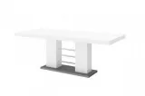 Jayden White High Gloss Extendable Dining Table Extends Twice
