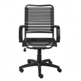 Euro Style Allison Bungie Flat High Back Office Chair Black  Off