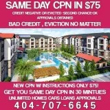  Bad Credit Evictions Second Chance Apartment Seventy five dolla