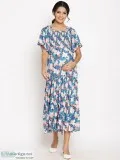 Maternity Smocked Long Maxi Dress