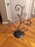 Metal Silver Leaf Candle Decor