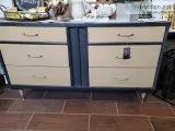 Dark gray and blond vintage dresser