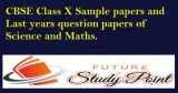 CBSE Class X Sample papers and Last years question papers of Sci