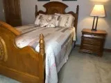 Bedroom furniture 4 piece oak set