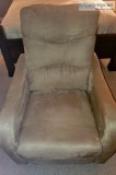 Sleek Classic Taupe Ultrasuede Fabric Manual Recliner