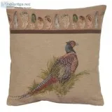 ANIMAL AND WILDLIFE - PHEASANT FRENCH TAPESTRY CUSHION