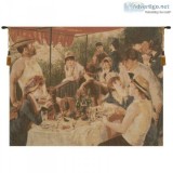 BOATERS EUROPEAN TAPESTRY WALL HANGING