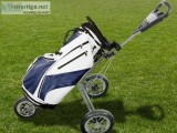 Free Shipping 3-Wheel Folding Golf Push Cart Trolley metaoutdoor