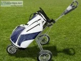 Free Shipping 3-Wheel Folding Golf Push Cart Trolley metaoutdoor