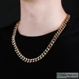 12mm 18k Gold Plated Miami Cuban Link Chain