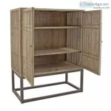 Venice Solid Wood Tall Storage Cupboard