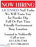 Now Hiring Nail Technicians