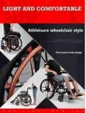 PU Soft Armrest Lightweight Manual Brake Folding Wheelchairs