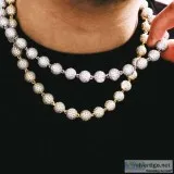10mm 18k Gold Plated Round Bead Necklace