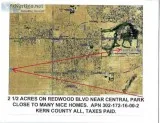 2 12 ACRE LOT IN CALIFORNIA CITY LOCATED ON REDWOOD BLVD. NEAR C