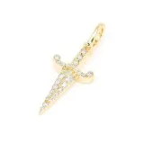 Dagger Pendant 14K 0.22ctw