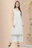 Sweet Khilana Cotton Block Print Straight Kurta - Rose Shree