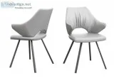 Marr White Leather Dining Chair