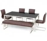 Milandro Large Black Glass Dining Table 180cm