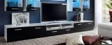 Dominica White And Black High Gloss TV Stand 300cm