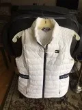 TOMMY HILFIGER WOMEN S WHITE QUILTED ZIP-UP VEST