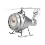 SILVER HELICOPTER DESK CLOCK 10019033