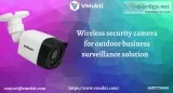 Wireless security camera for outdoor business surveillance solut