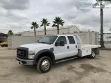 2008 FORD F550XL SUPER DUTY CREW CAB FLATBED TRUCK 86101213