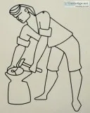 New - Hand-Made Wall Character - Blacksmith