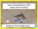 CEILING AIR and DUST DEFLECTORS-CLEAR ACRYLIC