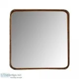 Luciana Square Gold Wall Mirror  Chic Paradis Luxe