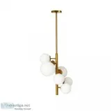 Ball Gold White Art Deco Ceiling Light